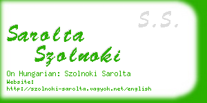 sarolta szolnoki business card